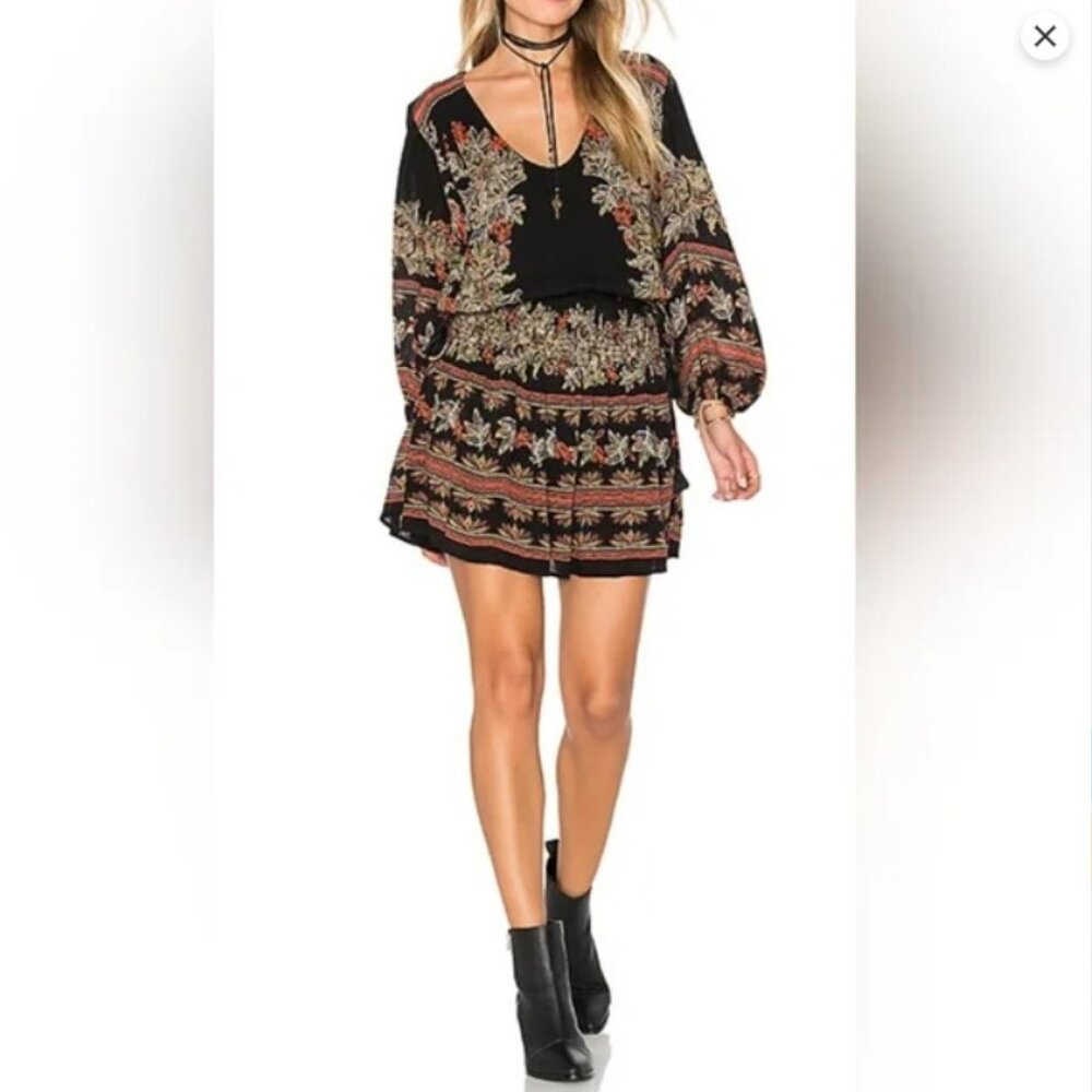FP- Moonlight Drive Boho Mini Dress